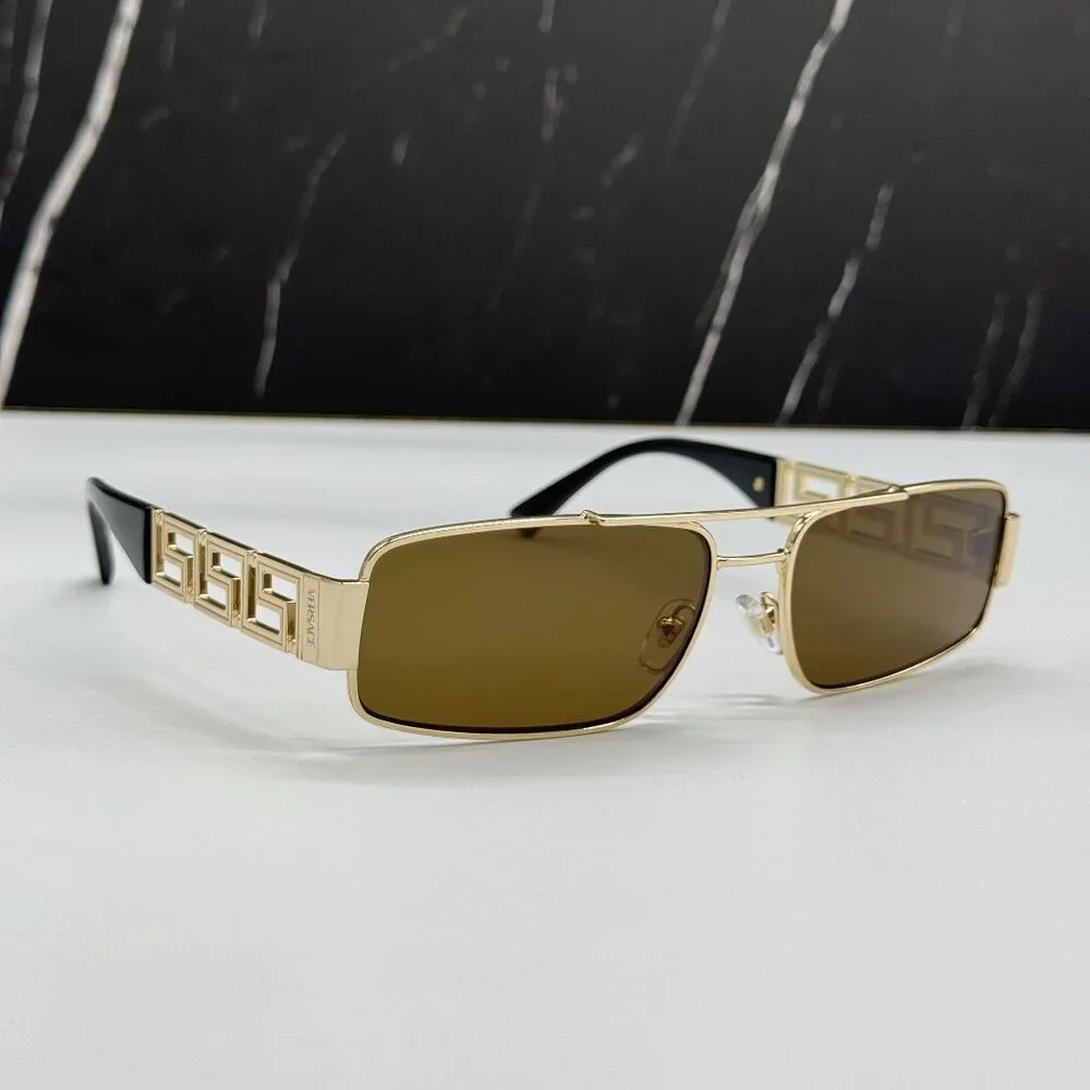 NEW VERSACE VE2257 1002/73 SUNGLASSES MOD 2257 GOLD UNISEX EYEWEAR VE2257 100273